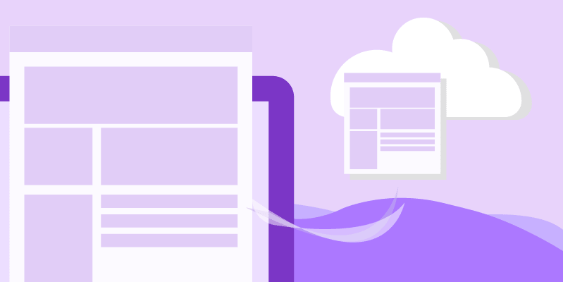 Webhosting Laptop mit Datenübertragung in Cloud